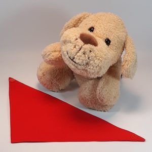 red colored dog bandana