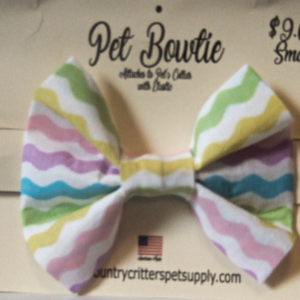 Dog or Cat Bow Tie Rainbow Stripe Small